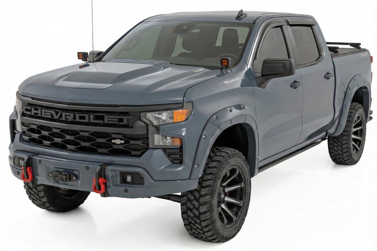 Chevy Silverado 1500 Front Bumper - Rough Country - FXS | 12000S - Slate Gray - '23-'26